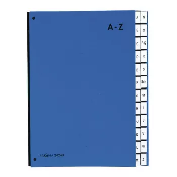PAGNA pöytäkansio 24 lokeroa A4 kartonki sininen pysty 340 mm 35 mm