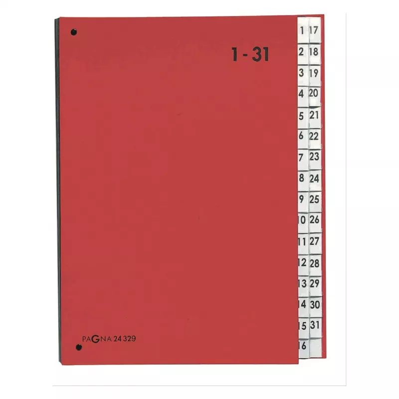 PAGNA pöytäjärjestäjä 32 lokeroa - A4 - kartonki - punainen - pysty - 340 mm - 40 mm