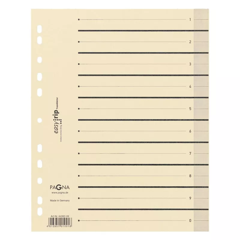 PAGNA välilehdet A4 kartonki beige 100 kpl rei'ittämätön 180 g/m² 44063-09