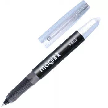 ONLINE MagiXX Rollerball Pen musta/hopea 0,7 mm sininen muste 1 kpl