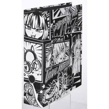 Falken Manga Black and White -arkistokansio 8,0 cm DIN A4