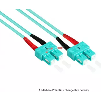 GoodConnections kuitupatch-kaapeli duplex OM3 multimode 50/125 SC/SC 15 m aqua LSZH