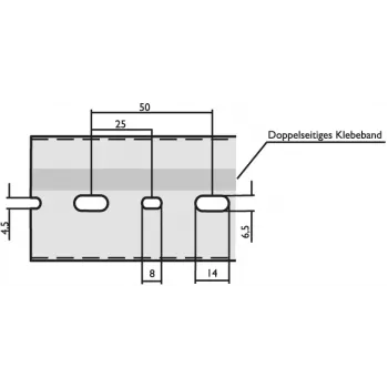 LICATEC kaapelikanava L 25 x K 75 mm DIN 7640-1