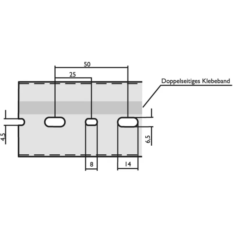 LICATEC kaapelikanava L 25 x K 75 mm DIN 7640-1