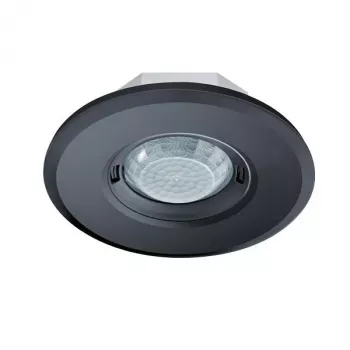 ESYLUX MD-FLAT 360i/8 ROUND BLACK katto-PIR-liiketunnistin 360° 8 m läsnäolo 24 m liike