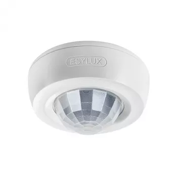 ESYLUX kattoläsnäolotunnistin 360° pinta-asennus Ø24 m nollajohdinkytkentä kaukosäädettävä PD