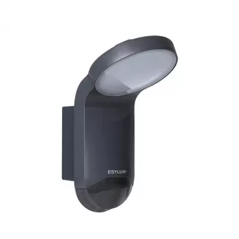ESYLUX WILMA WL 100 OP LED-ulkovalaisin 1000lm 4000K IP65 grafiitti PIR-liiketunnistimella