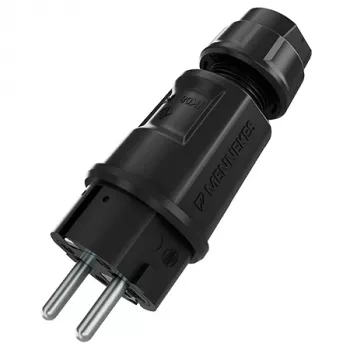 Mennekes SCHUKO-pistoke musta 2P+PE IP54 (152072)