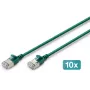 DIGITUS CAT 6A F-FTP Slim -verkkokaapeli, kupari, LSZH, 0,5 m, harmaa