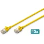DIGITUS CAT 6A F-FTP Slim -verkkokaapeli, kupari, LSZH, 0,5 m, harmaa