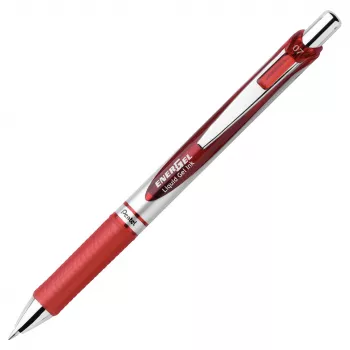 Pentel EnerGel -painokynä geelimustekynä - musta - sininen - vihreä - punainen - monivärinen - hopea - muovi - kumi - leveä - pyöreä