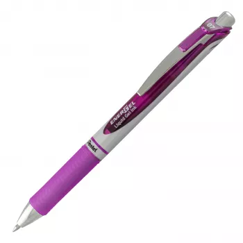 Pentel EnerGel BL77-4COL nestemäinen geelikuulakärkikynäsarja - 4 kynää (oranssi, pinkki, vaaleansininen, violetti) 0,7 mm