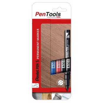 Pentel N50S pysyvien tussien sarja 4 sekalaista väriä pyöreä kärki 2,1 mm