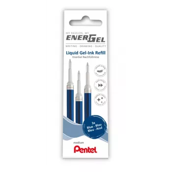 Pentel 3 EnerGel geelikynän täyttö sininen 0,7 mm
