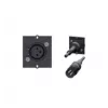 Bachmann Modular Faceplate Snap-In 3-pin XLR naaras, musta
