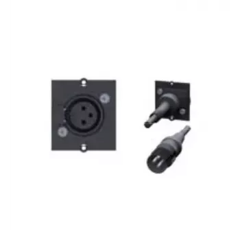 Bachmann Modular Faceplate Snap-In 3-pin XLR naaras, musta