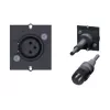 Bachmann Modular Faceplate Snap-In 3-pin XLR naaras, musta