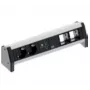 Bachmann DESK 1 pöytäliitäntäpaneeli, alumiini, musta, 2 AC-pistorasiaa, 230 V, 16 A, USB-lataustoiminto