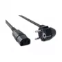 Bachmann H05VV-F 3G1.5 virtajohto CEE 7/7 – C13, 1,5 m, musta