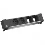 Bachmann Power Frame 916.047 pöytäpistorasia 2x Type-E (FR/UTE) hopea