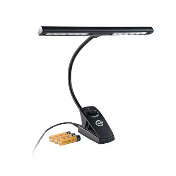 K&M 12295 nuottitelinevalaisin himmentimellä, LED, musta