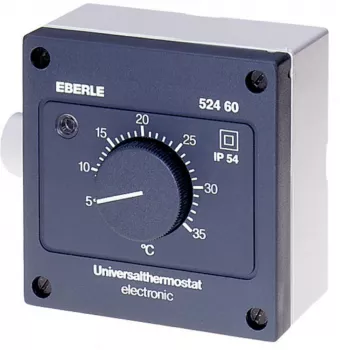 Eberle Controls AZT-A 524 510 huonetermostaatti - musta - IP54 - 5-35°C - 230V AC