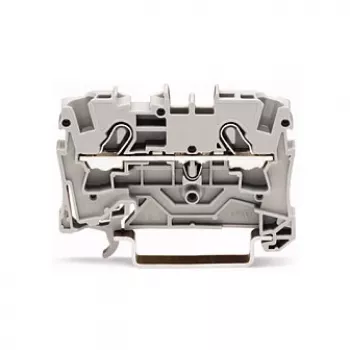 WAGO 2004-1201 läpivientiliitin, 2-johdin, 800 V, 32 A, harmaa, 6,2 mm leveys, CAGE CLAMP