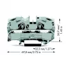 WAGO 2016-1201 läpivientiliitin, 16 mm², 800 V, harmaa, Push-in CAGE CLAMP