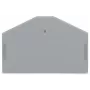 WAGO 280-312 pääty- ja välilevy, harmaa, 2,5 mm², 50 mm x 36,5 mm, 2,8 g