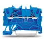 WAGO 2001-1204 4-johtimen Push-in CAGE CLAMP -liitinlohko, harmaa, 500V, 24A, 0,25-2,5 mm², DIN-kiskoasennus