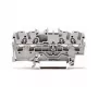 WAGO 2002-1401 läpivientiliitin, 4-johtimen, 2,5 mm², Push-in CAGE CLAMP, 800 V, harmaa