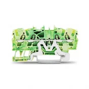 WAGO 2002-1407 4-johtimen suojamaaliitin 0,25-2,5 mm² 4 mm² vihreä-keltainen