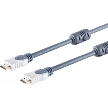 SHIVERPEAKS Home Cinema HDMI-kaapeli 1,0 m - 4K HDMI 2.0b High Speed Ethernetillä, kromatut metalliliittimet, kullatut koskettimet, kaksinkertaiset ferriittisydämet, HEAC