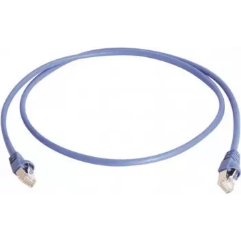 Telegärtner liitäntäkaapeli, S/FTP, PiMF, Cat 6A (ISO/IEC), sininen, 1,5 m, 10 gigabittiä/s, halogeeniton, Telegärtner-kaapelilla ja Telegärtner-liittimillä (L00001A0129)