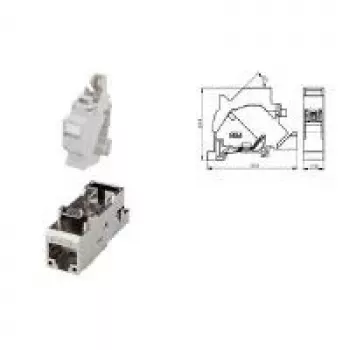 Telegärtner DIN-kiskoliitäntärasia RJ-45 vaaleanharmaa RAL 7035 J00023A0205