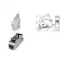 Telegärtner DIN-kiskoliitäntärasia RJ-45 vaaleanharmaa RAL 7035 J00023A0205