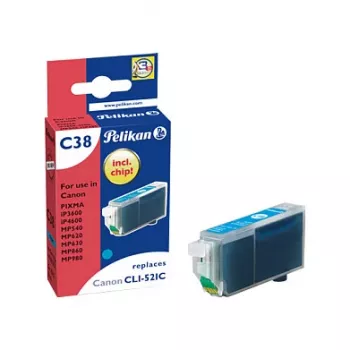 Pelikan mustekasetti Canon CLI-521C syaani
