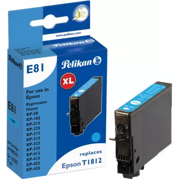 Pelikan-yhteensopiva mustekasetti Epson T1812 syaani 4,6 ml 180 sivua