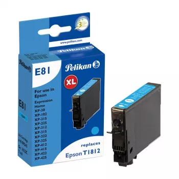Pelikan-yhteensopiva mustekasetti Epson T1812 syaani 4,6 ml 180 sivua
