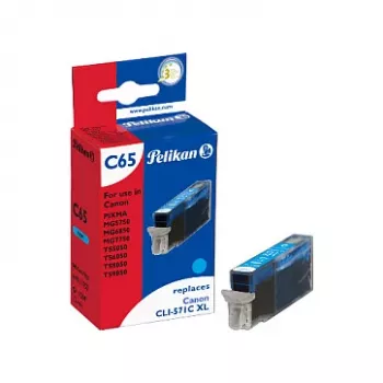 Pelikan-yhteensopiva mustekasetti Canon CLI-571C XL syaani High Yield 11 ml