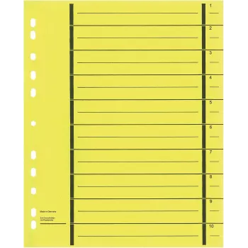 WEKRE 50 Trennblätter, A4, 190 g/m2, keltainen (951020850IF)