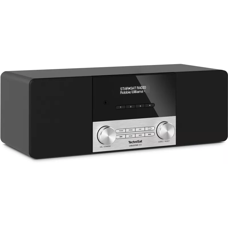 TechniSat CABLESTAR 400 DAB+ radio Bluetoothilla, 2 x 10 W, musta