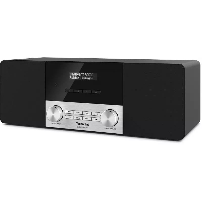 TechniSat CABLESTAR 400 DAB+ radio Bluetoothilla, 2 x 10 W, musta