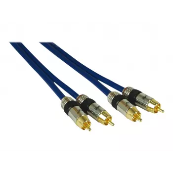 Kindermann audiokaapeli RCA-uros - RCA-uros