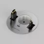 Kindermann CablePort table³ uppoasennettava pöytäliitäntäyksikkö 2x Schuko, 2x RJ45, 1x HDMI, 1x USB-A, hopea/musta