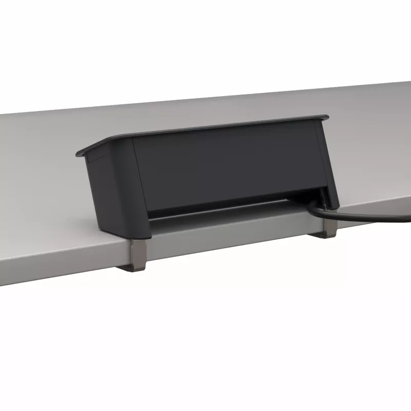 Kindermann CP Office Desk 4-Way virtamoduuli (4 x Schuko, 3 m kaapeli, hopea/musta)