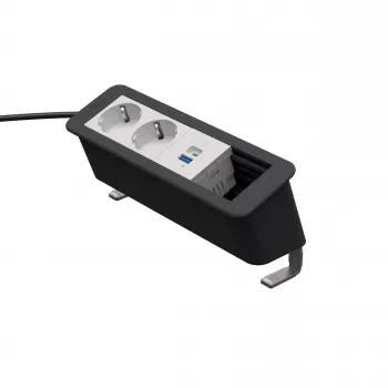 Kindermann CP Office Desk 4-F 2x Schuko 1x USB-A/C latausmoduuli (7550000222)