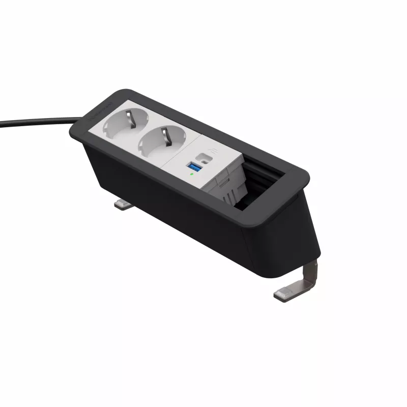Kindermann CP Office Desk 4-F 2x Schuko 1x USB-A/C latausmoduuli (7550000222)