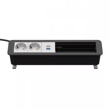 Kindermann CP Office Desk 6-Fold 2x Schuko 1x USB A/C pöytäliitäntäkeskitin