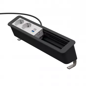 Kindermann CP Office Desk 6-Fold 2x Schuko 1x USB A/C pöytäliitäntäkeskitin
